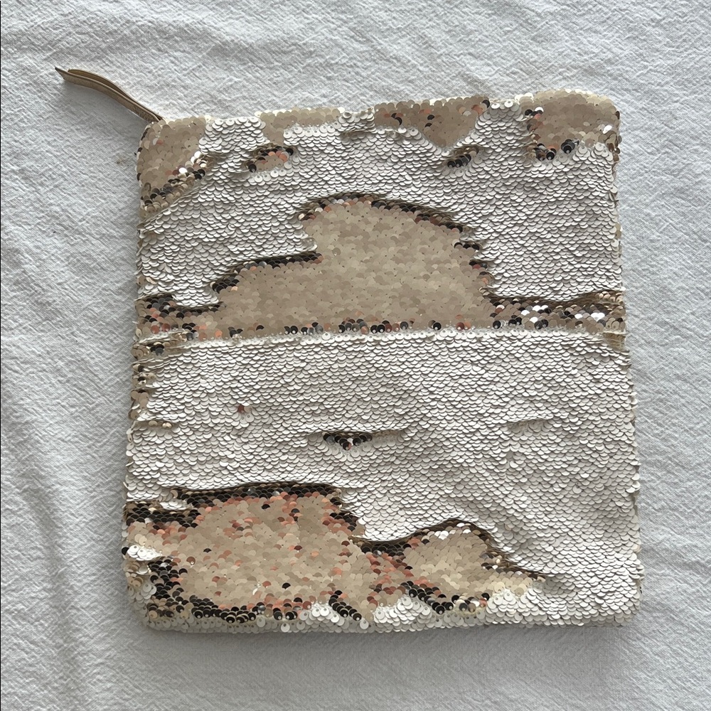 Stella & Dot Cream and Gold Sequin Art